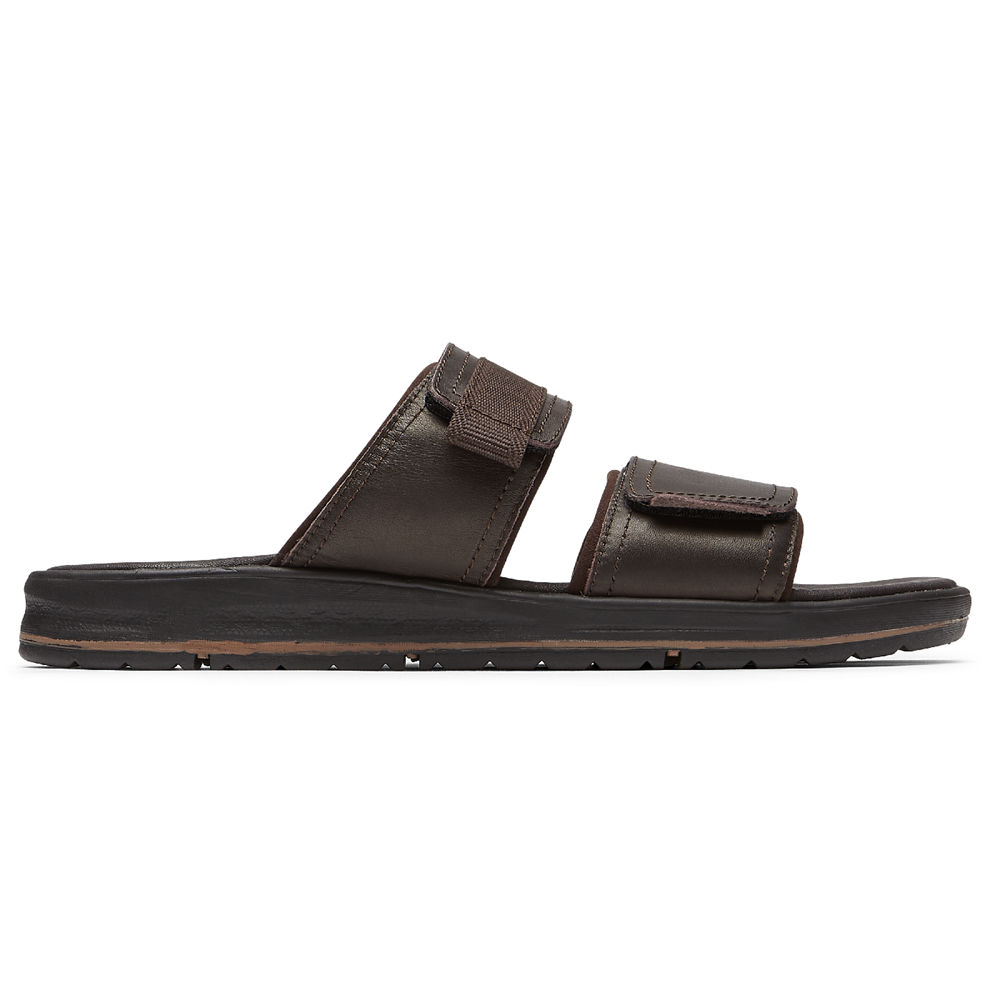 Rockport Singapore Mens Slides - Lucky Bay Dress Brown - PZ9027638